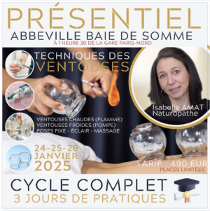 La pratique des ventouses session de janvier 2025